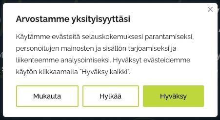 eväste popup